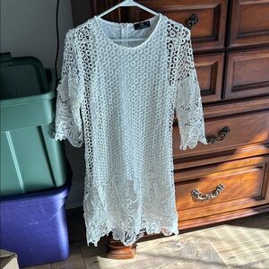 Elegant White Lace Dress